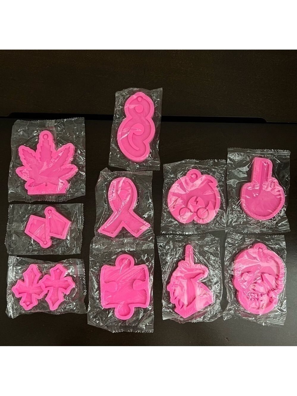 Silicone Molds with Holes for DIY Keychain Earring Necklace Pendant Jewelry